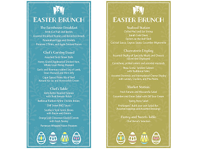 Easter Brunch Menu brunch easter easter eggs eggs menu pattern print