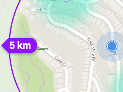 Search radius ios