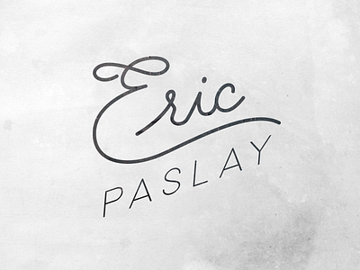 Eric Paslay Logo branding hand lettering lettering logo type