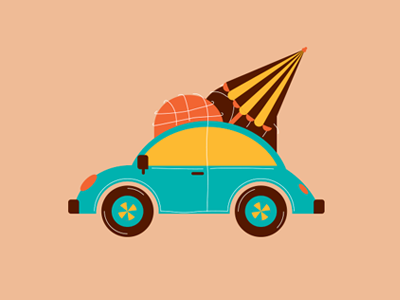 Car argentina car córdoba flat illustration pablo moreno vector