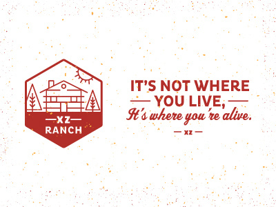 Ranch camp icon logo typography