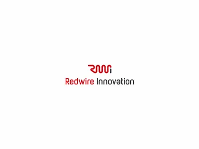 Redwire Innovation branding cable data flow innovation logo red reel technology transfer wire