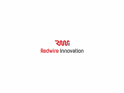 Redwire Innovation branding cable data flow innovation logo red reel technology transfer wire