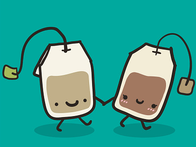 Characters character cute desig digital illustration illustrator minimal tablet tea vector wacom
