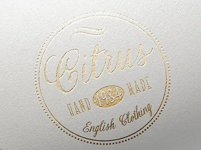 Citrus - Natura gold logo script type