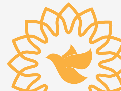 Crop of bird logo option 2 badge bird flat flower icon logo