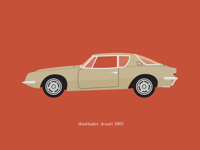 Studebaker Avanti 1963 60s avanti car illustration studebaker vector