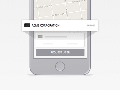 Uber for Business app credit card illustration ios iphone magnify mobile payment uber ui