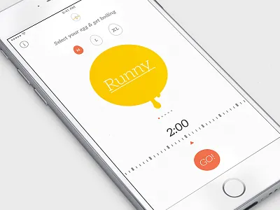 Egg Timer App UI boiled egg clean egg egg timer interface mvp simple ui white yolk