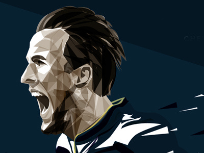 Harry Kane illustration football geometric harry kane illustration portrait soccer spurs thfc tottenham hotspur vector