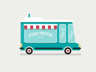 Foodtruck flat design foodtruck illustration motion