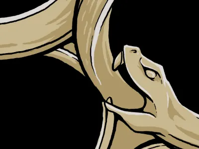 small chunk of this week's project gigposter illustration screenprint snake wip