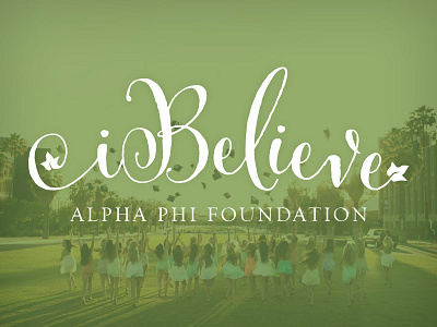 Alpha Phi I Believe Campaign alpha phi ivy logos script sorority