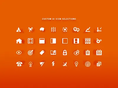 UI Icon Selections custom data visualization glyph icon mini icon ui ux