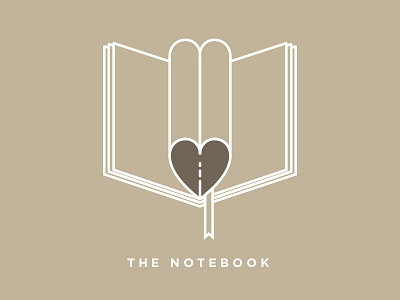 The Notebook brown film form illustration minimal movie movie posters posters stroke typography