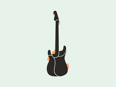 Rock Chics girls guitar illustration music rock rocknroll