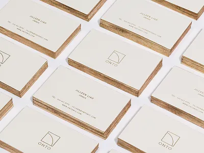Onto Business Cards business cards gold logo onto