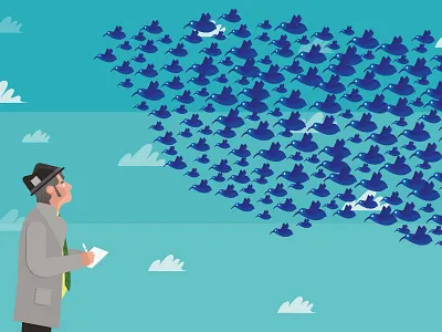 The Atlantic : The Race to Probe the Twittersphere (crop) atlantic bird birds cloud ibm probe race reporter sky twitter