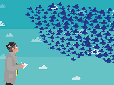 The Atlantic : The Race to Probe the Twittersphere (crop) atlantic bird birds cloud ibm probe race reporter sky twitter