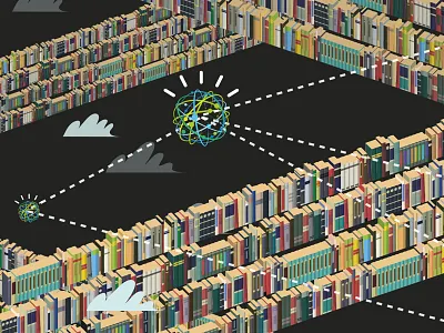 The Atlantic : Watson Takes the Stand (crop) atlantic books cloud digital ibm illustration library watson