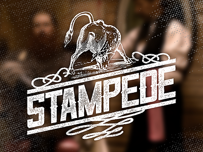 Stampede2 bull font illustration letterpress logo rodeo rough script type vintage western