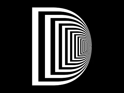 D is for Divorce...and Death. black d design graphic design illustration letter optical typography vector white