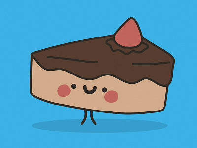piece of cake cake character cute digital drawing illustration minimal picture sweet vector wacom