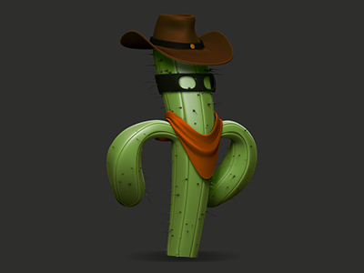 Cactus Sculpt animation character design sculpture