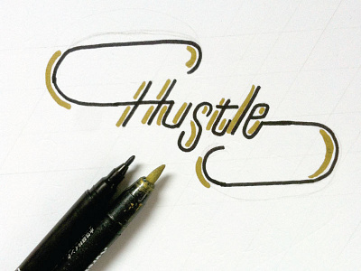 Hustle gold hustle lettering type