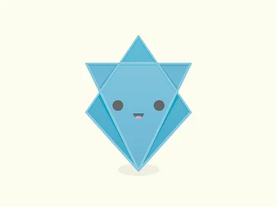 Jester cute flat gradients in flames jester logo simple soft