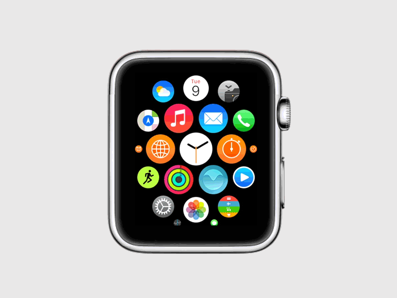 CRNT watch animation animation app data flat icon ios minimal surf ui ux watch