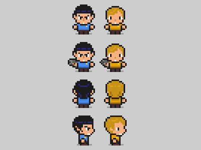 Kirk & Spock kirk pixel art spock star trek