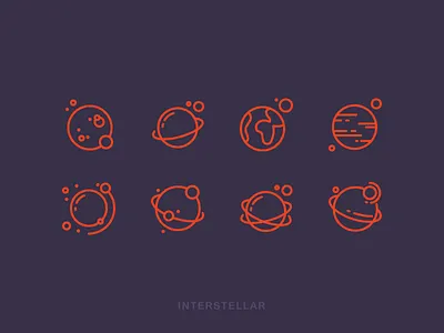 Interstellar exploration asteroids cosmic cosmos earth icons illustration interstellar planet solar system space space travel stars