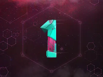 1 1 abstract antonmoek lowpoly moek one photoshop polygonal typography vectorgraphic