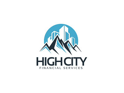 High City Logo agent builder city condominium investment marketing mountain peaks real estate skyscrapers urban