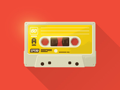 Cassette cassette flat music retro tape