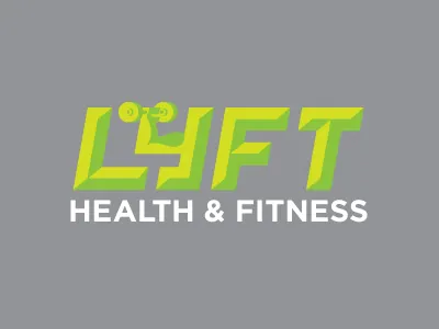 Lyft crossfit dumbell fitness gym health lifting logo lyft type weights