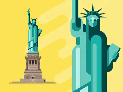 Statue Of Liberty flat freedom liberty ny statue usa