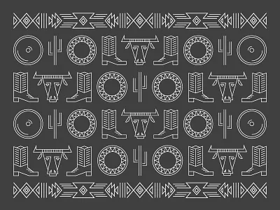 SXSW Pattern for Aether boots bull cactus cow cowboy southwest sun west