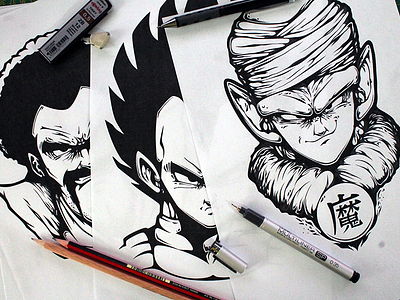 Dragon Ball Posters dragon ball draw drawing illustration piccolo poster sketch