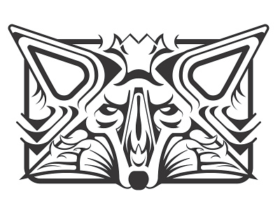 Coyote animal camp coyote illustration line art totem vector