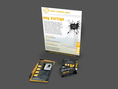 Apex Outdoor Gear business cards flyer post cards print
