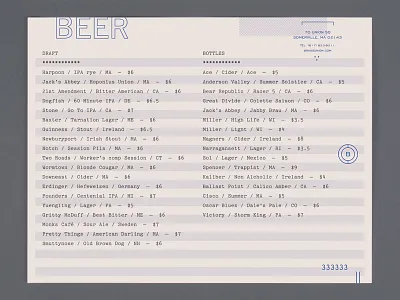 Brass bar beer brand branding club drinks identity logo mark menu restaurant