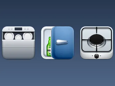 Icons for Visual Communication Centre - 4 icon india kitchen refrigerator stove