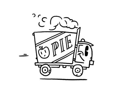 Pie Truck cartoon gif