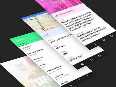 SXSW Free Noms - More (Android) android details details view google list view map material design
