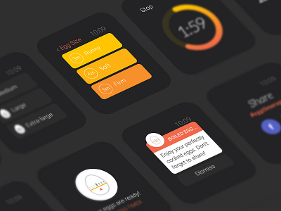 Apple Watch UI Exploration app apple watch egg timer iwatch smart watch ui ux watch interface watch ui watchkit