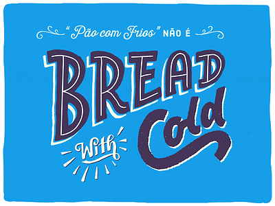 pão com frios app food lettering phrases restaurant type typography