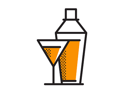 make it a strong one bottle cocktail drink fun glass illustration mixdrink shading vector