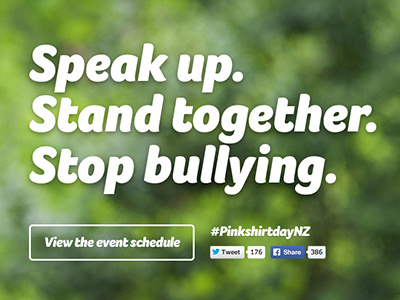 Pink Shirt Day blur bullying dalton dalton maag green maag speak stand stop typekit